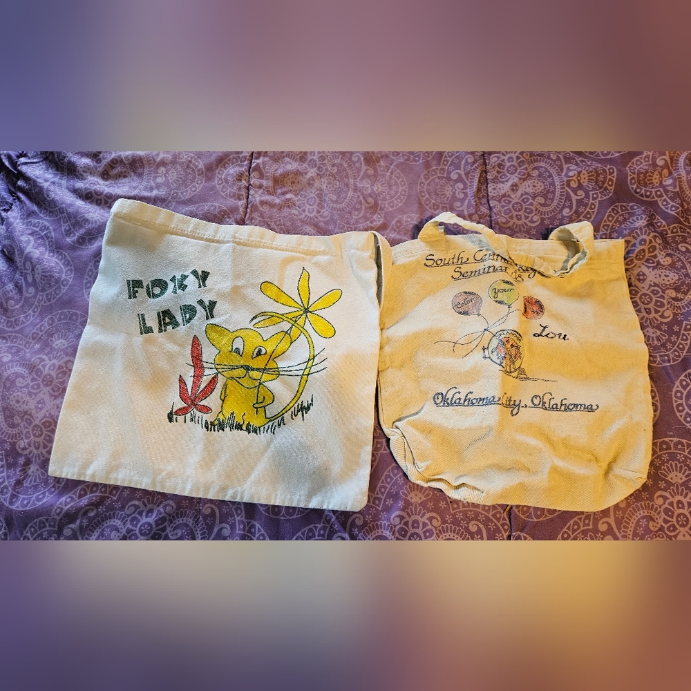 From mom's closet 2 preloved cloth tote bags